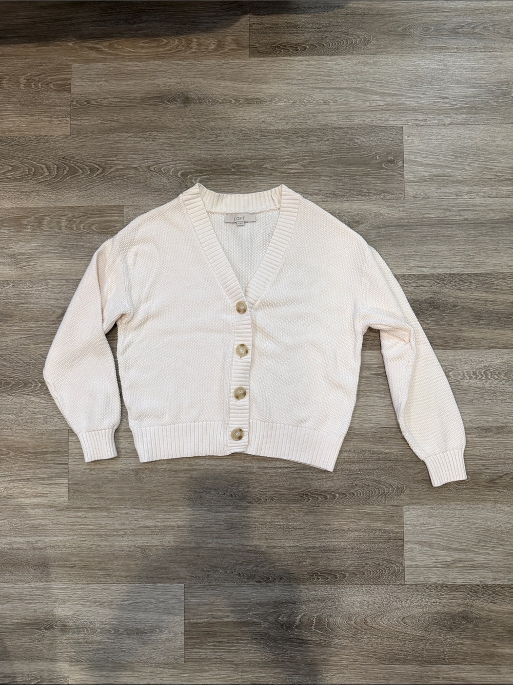 LOFT 100% Cotton Cropped Cardigan